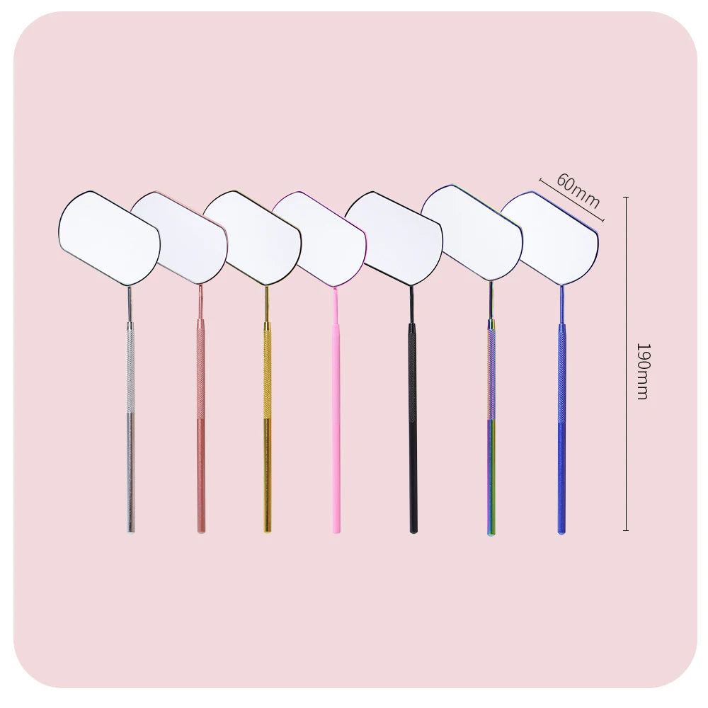 Multifunction Eyelash Mirror Magnifying Beauty Long Handle Mirror For Checking False Eyelashes Extension Grafting Makeup Tools
