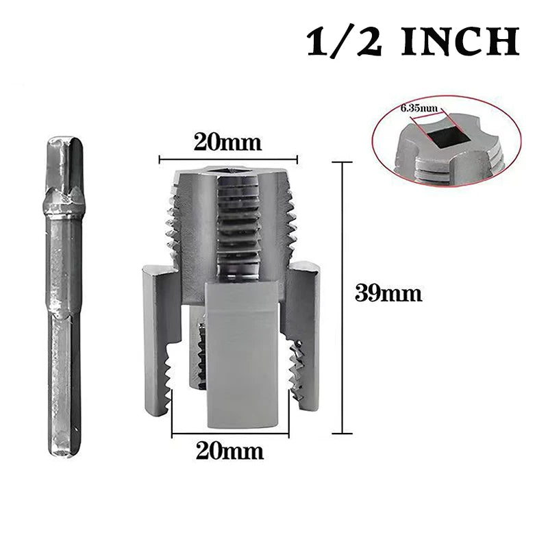 Integrated Internal and External Thread Pipe Threading Tool for 1/2-inch PPR Pipes with Taps and Dies for Thread Cutting