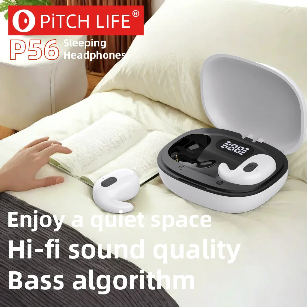 P56,PiTCHLIFE, Sleep,Bluetooth 5.3 Headset Wireless Headset In.Ear Stereo Noise Reduction Sports Headset with Microphone Headset