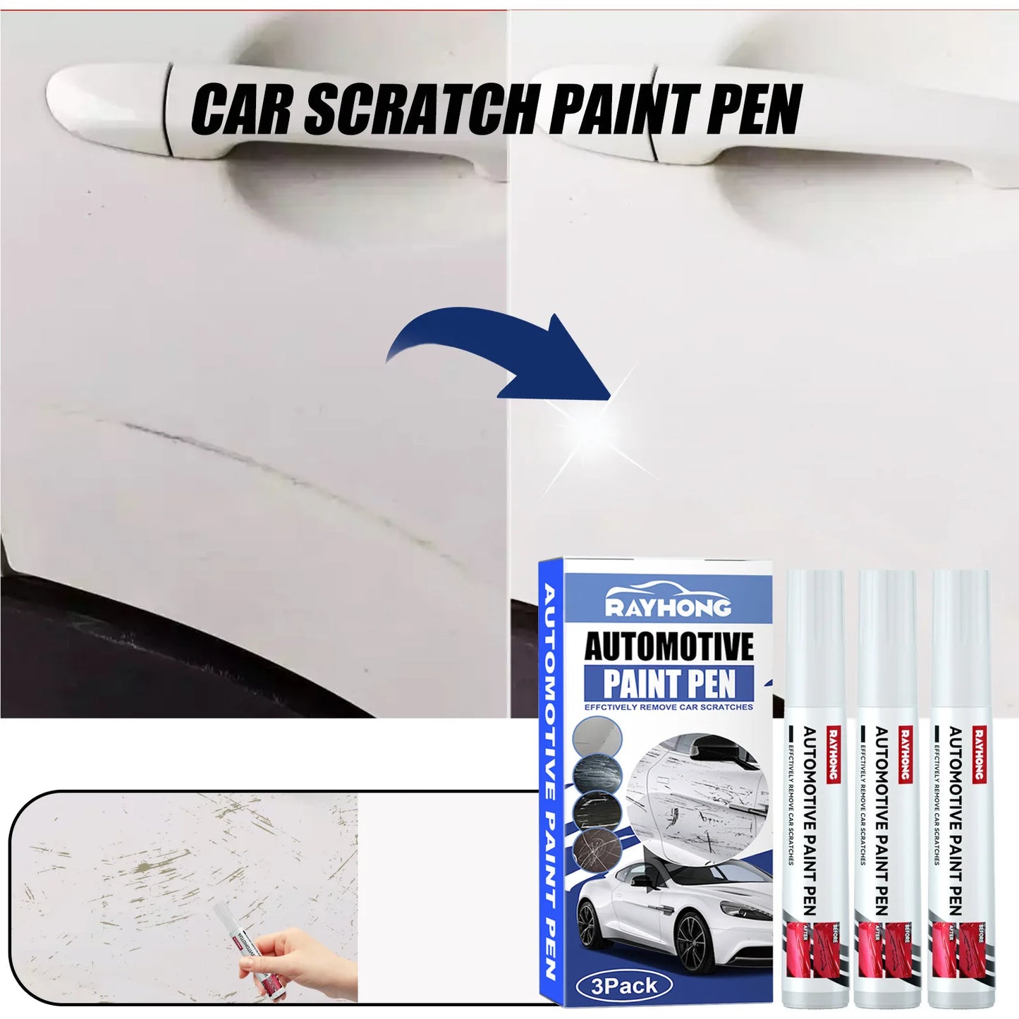 Car Refinish Pen, Paint Scratch Scratch Repair Repair Pen Traces Paint Repair Pen