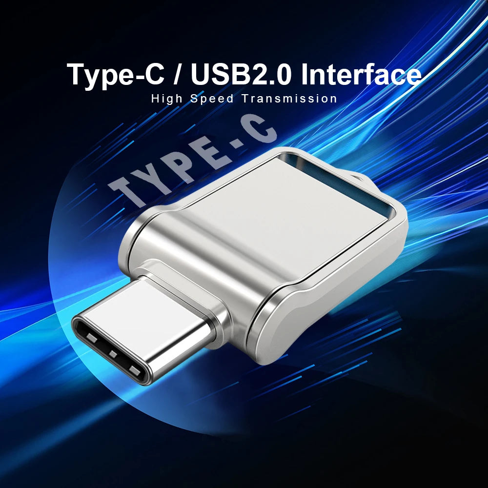 Mini TYPE C USB 2.0 Dual Flash Drive 64GB Tiny Pen Drive 32GB memoria usb Memory Disk 64G 32GB Pendrives cle usb