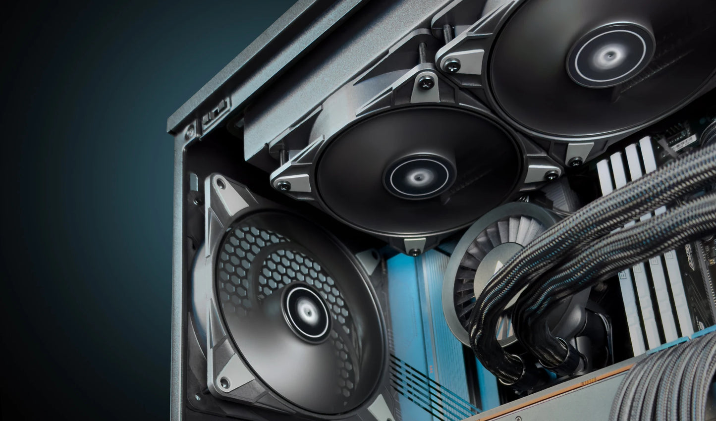 ARCTIC P14 Max Black High-Performance 140mm Case Fan, PWM Controlled 400–2800 RPM, Optimised for Static Pressure