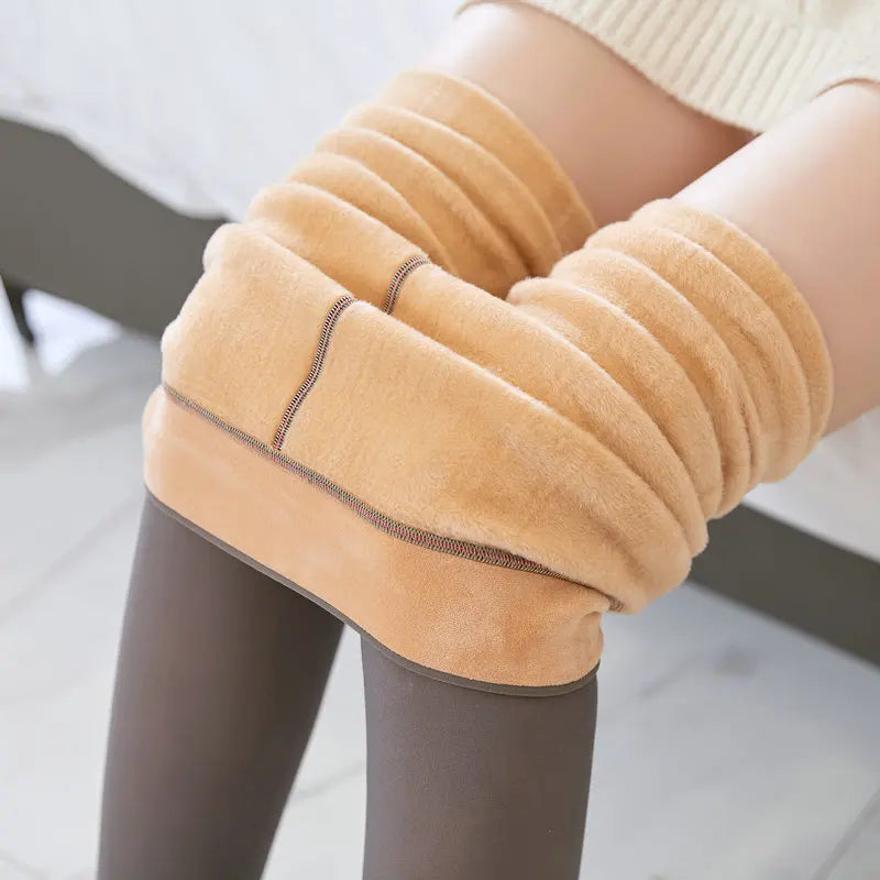 Winter Pantyhose Women Warm Fleece Tights Tights High Waist Thick Fleece Pantyhose Stretchy Thermal Translucent Stockings Woman