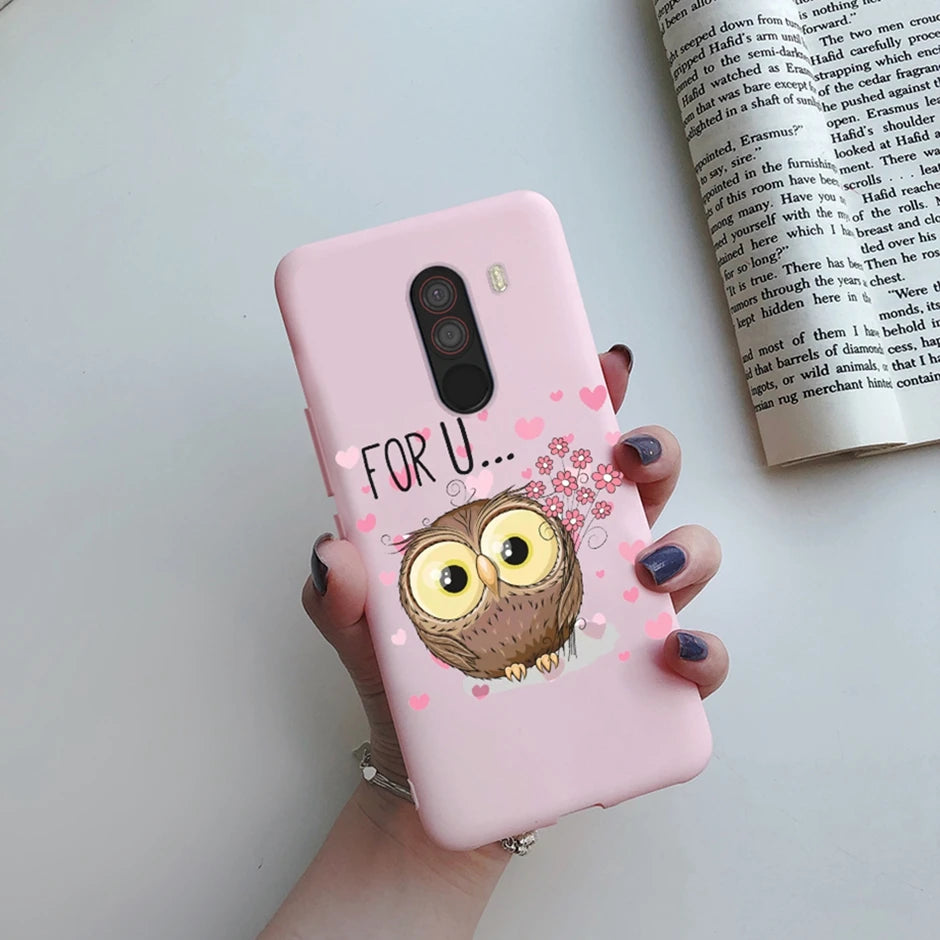 For xiaomi Pocophone F1 Case for xiaomi Poco F1 Case Silicone Soft TPU Phone Cases for PocoF1 Back Cover Heart Butterfly Bumper