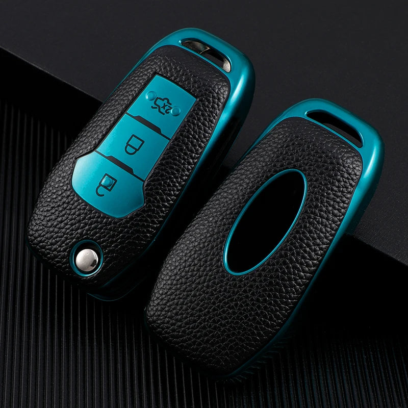 Leather TPU Car Remote Key Case Cover For Ford Figo 2017 Mondeo 5 Ecosport Fiesta Mk8 Everest Ranger Fusion Kuga Escort F150