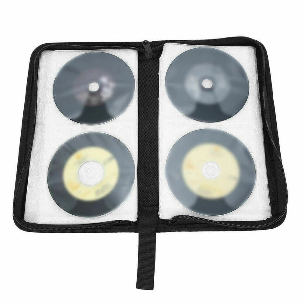 Album Storage Sleeve Dustproof Zipper Album Storage Holder Case Double-side CD DVD Storage Organizer Wallet Album Carrying Case