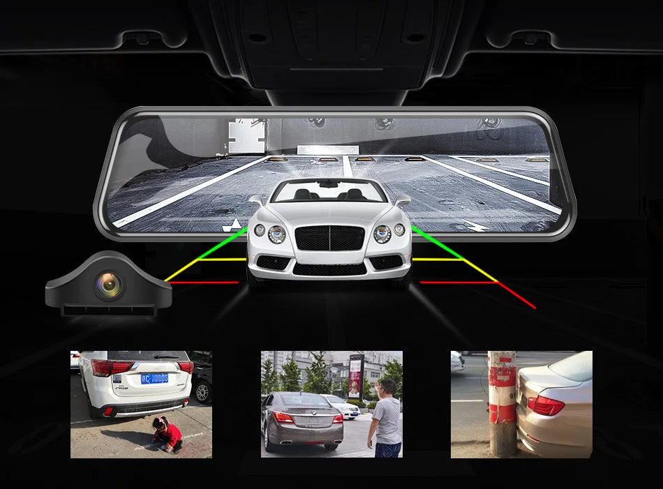 Dash Cam Touch GPS WIFI 24h Night Vision 10 Inch 2.5K+1080P Rearview Mirror Sony Rear Camera Car DVR Black Box 70mai Dashcam