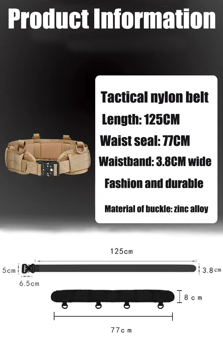 Genuine Tactical Belt Quick Release Outdoor Military Belt Metal Real Nylon Sports Accessories Men And Women Belt Set