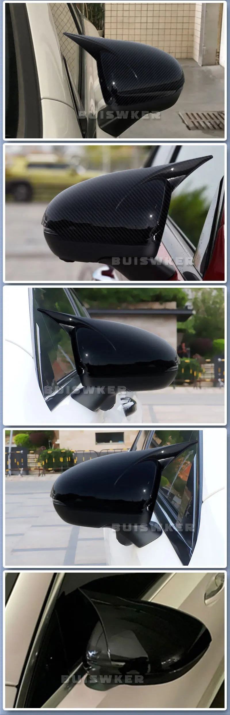 Black Side Mirror Cover Caps for Mercedes Benz W177 A CLA Class C118 V177 2019 2020 CLA200 CLA250 CLA35 CLA45S Sedan Saloon A180