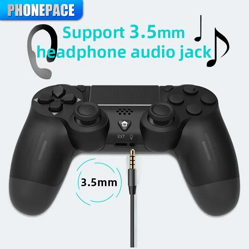 Bluetooth-Compatible Game Controller for PS4/Slim/Pro Wireless Gamepad For PC Dual Vibration Joystick For IOS/Android