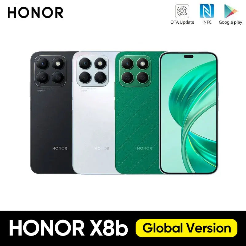 Global Version HONOR X8b 4G Smartphone 8GB RAM 512GB ROM Snapdragon 680 90Hz Refresh Rate Display 108MP Camera 4500mAh Battery