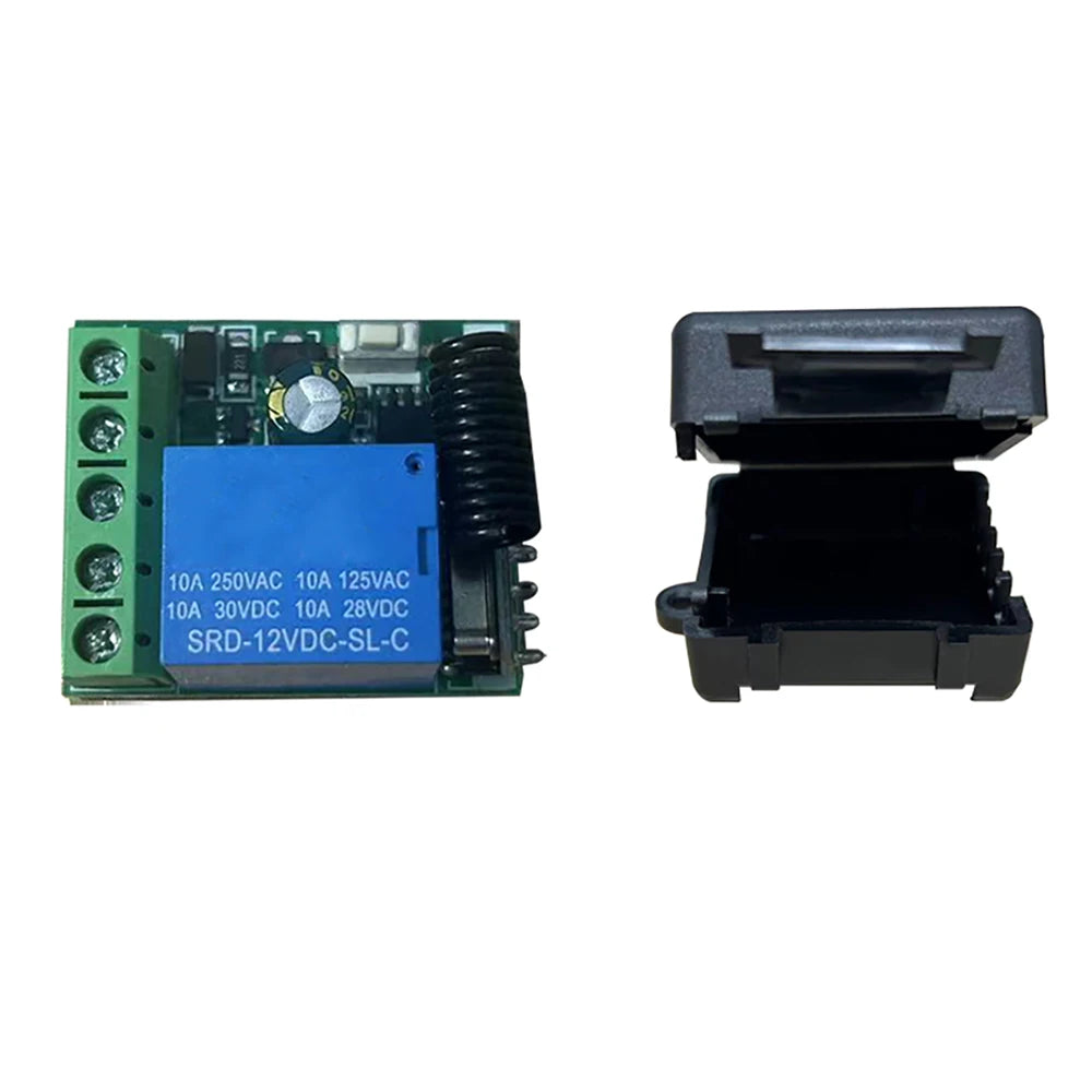433 Mhz Universal Gate Remote Control Switch DC 12V 10A Relay Receiver Mini Module Remote Control for Gate LED Garage Door