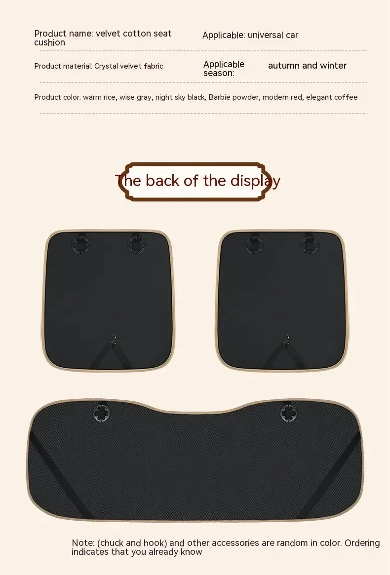 Winter Thickened Car Seat Cover Non-slip Comfortable Warm Seat Cover Seat Protector Car Front/rear Seat Cushion Accessories