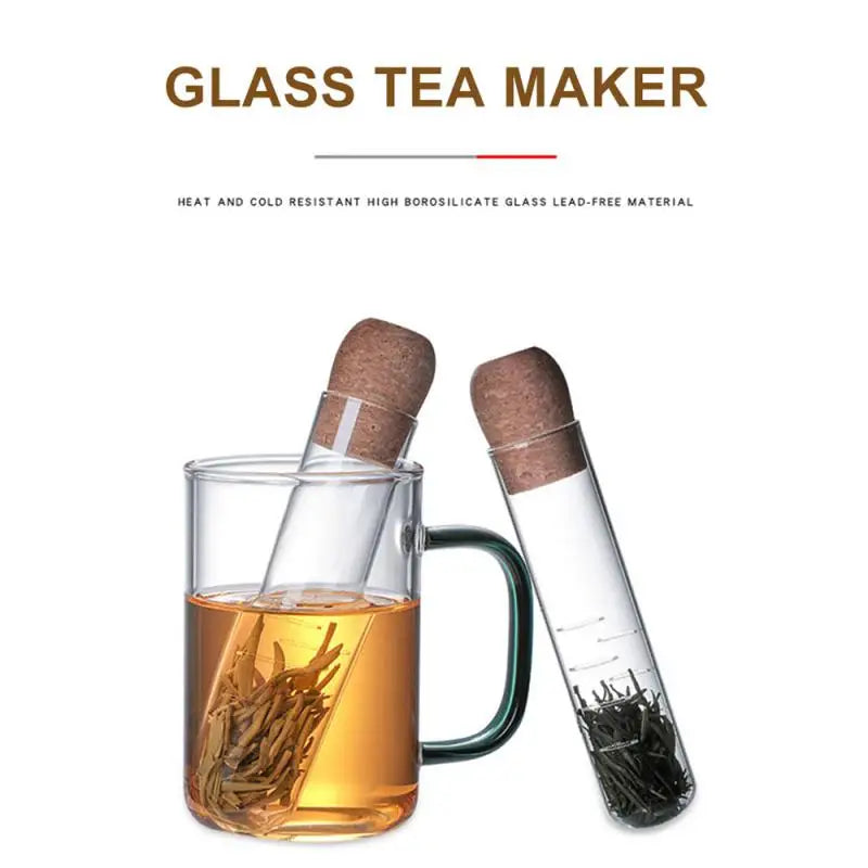 Tea Filter Sieve Glass Pipe Creative Tea Mate Tea Maker Brewing For Spice Herb Tea Strainer Teaware Tool Kitchen Teaware Tools