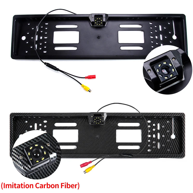 SINOVCLE Car Rear View Camera EU European License Plate Frame Waterproof Night Vision Reverse Backup Camera 4 Or 8 LED light