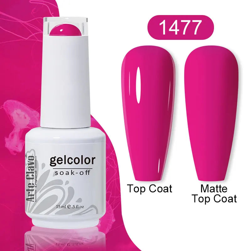 Arte Clavo 15ml Gel Polish Hybrid Varnishes 179 Colors Nails Art For Manicure Soak Off UV Need Top Base Primer Gel Nail Polish