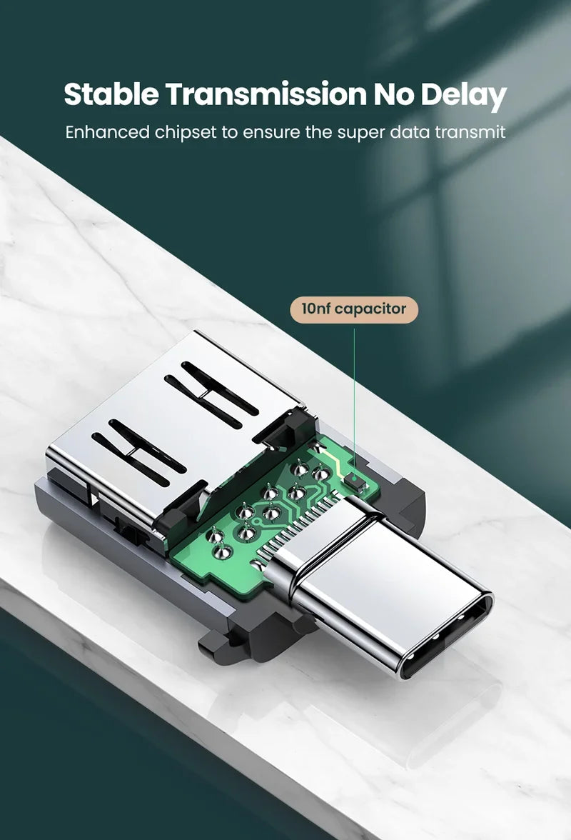 Type C to USB Adapter 3.0 USB-C 3.1 Male OTG A Female Data Connector For MacBook Pro iPad Mini 6/Pro MacBook Air Type C Devices