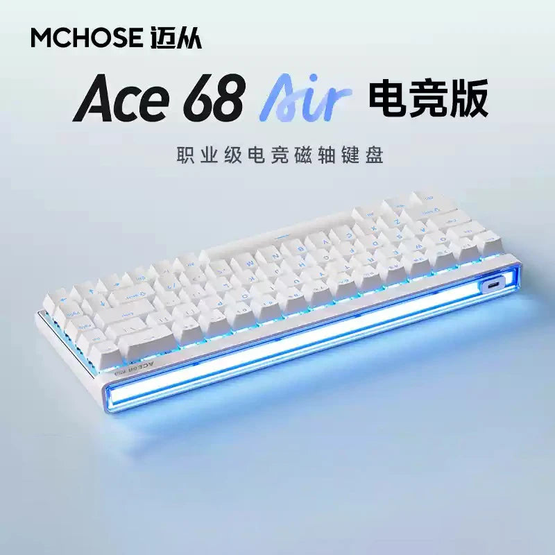 MCHOSE ACE68 Air Magnetic Keyboard Magnetic Switch 8k Polling Rate 128k Scanning Rate RGB Light Box Customized Gaming Keyboard