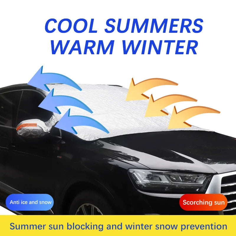 Magnetic Car Windshield Snow Cover Winter Ice-Frost Guard Sun Shade Protector For Mercedes Benz C200 C260 C300 W205 Accessories