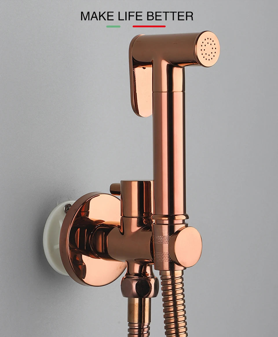 ULA Brass Bidet Faucet Portable Bidet Sprayer Single Cold Water Tap Toilet Faucet Sprayer Douche Bidet Faucet Black/Chrome/Gold