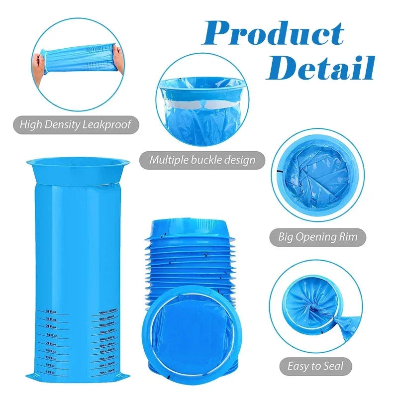 1000ML Disposable Vomit Bag Portable Disposable Travel Car Airplane Motion Sickness Nausea Pregnant Emergency Vomit Cleaning Bag