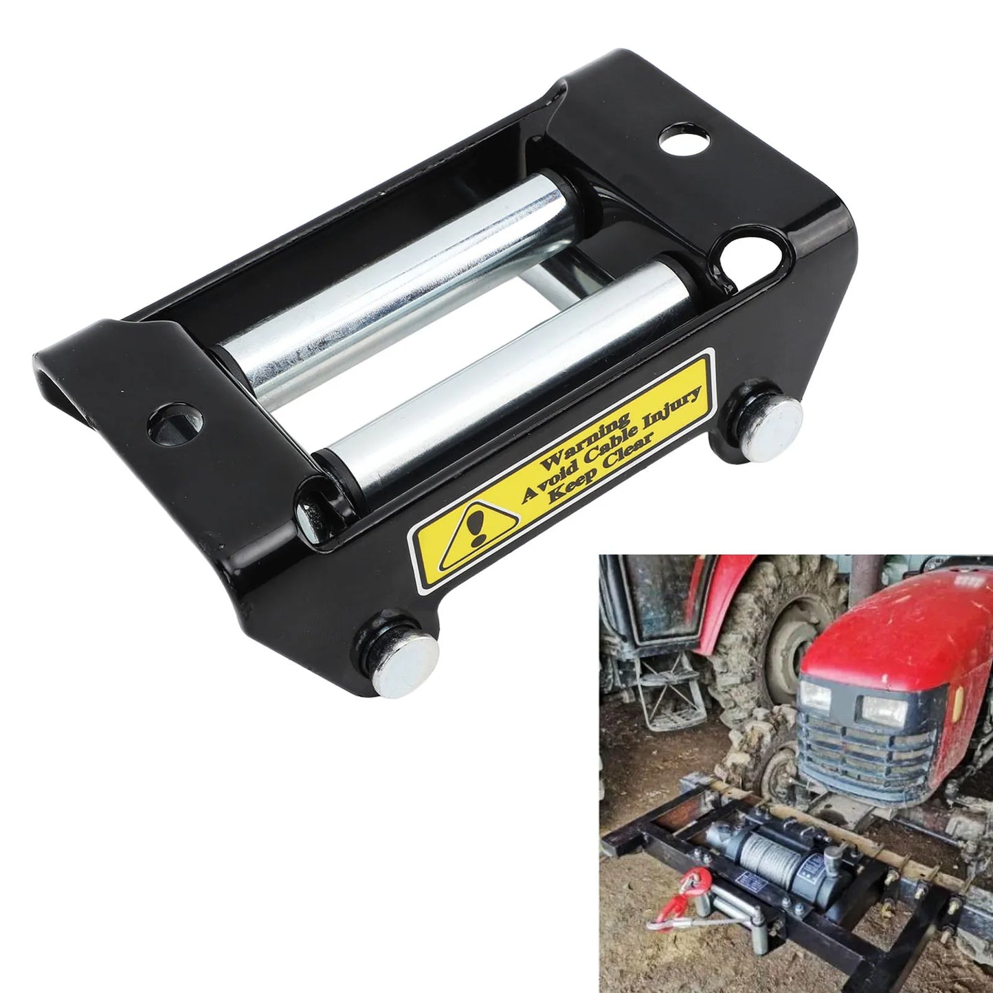 Winch Roller Fairlead 2000LB Load Bearing High Strength Electric Winch Cable  2000LB Winch Roller Fairlead Roller Fairlead