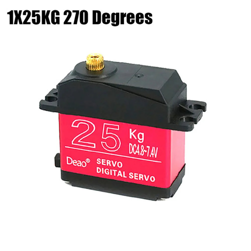 High torque digital servo waterproof 20KG 25KG 30KG 35KG servo 180 degrees 270 degrees metal gear 25T RC truck mechanical arm