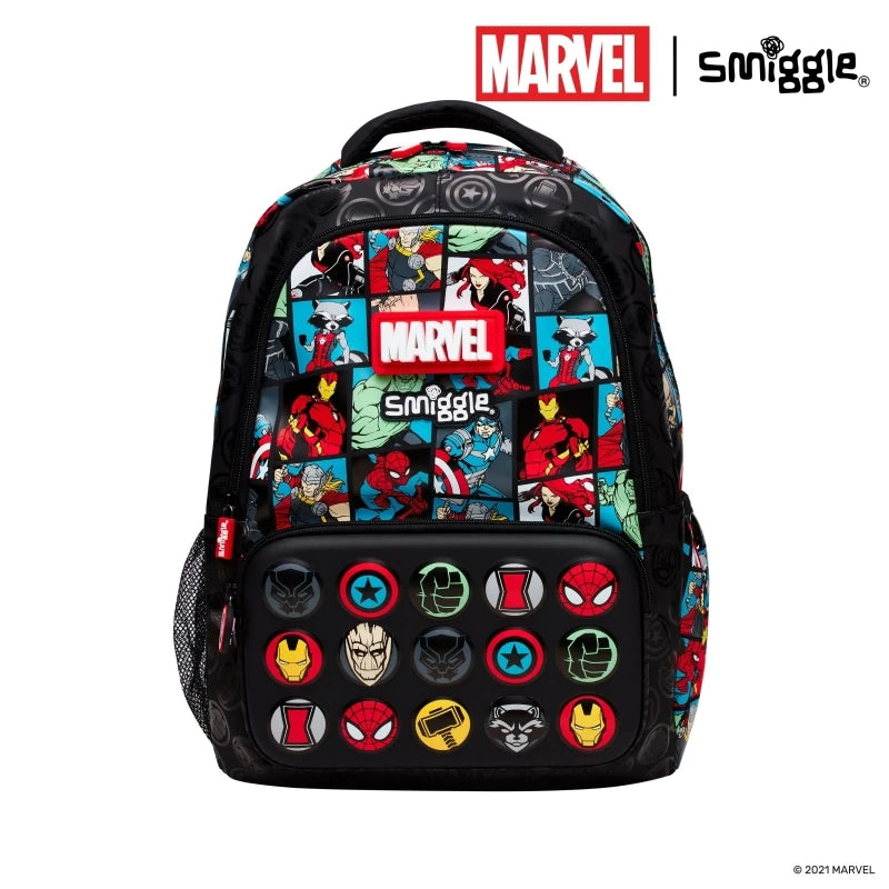 Smiggle Marvel Superhero Spider-Man Children Stationery School Bag Lunch Bag Lunch Box Pencil Box  Water Cup Student Gift