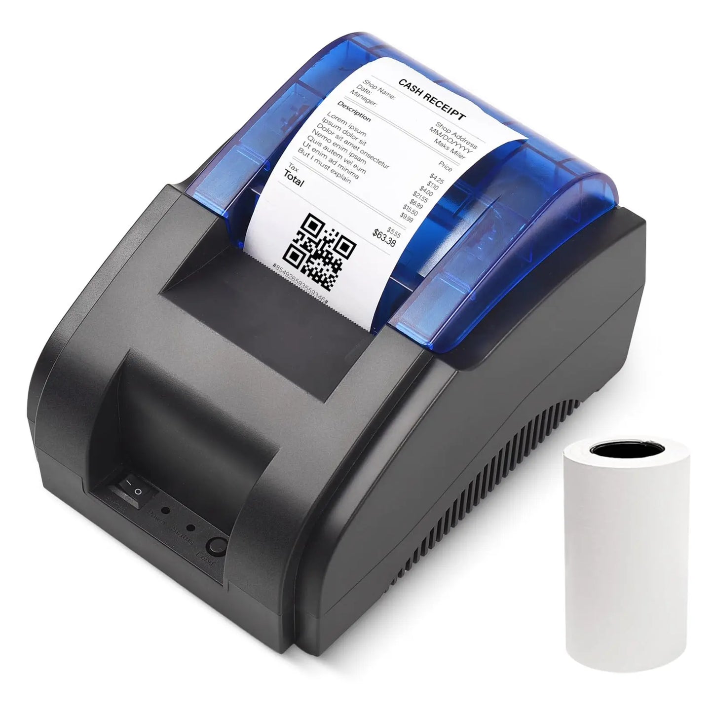 Desktop 58mm Bluetooth Wireless Thermal Portable Printer Receipt Bill POS  Compatible with Windows/Linux/Mac/Android/iOS Systems