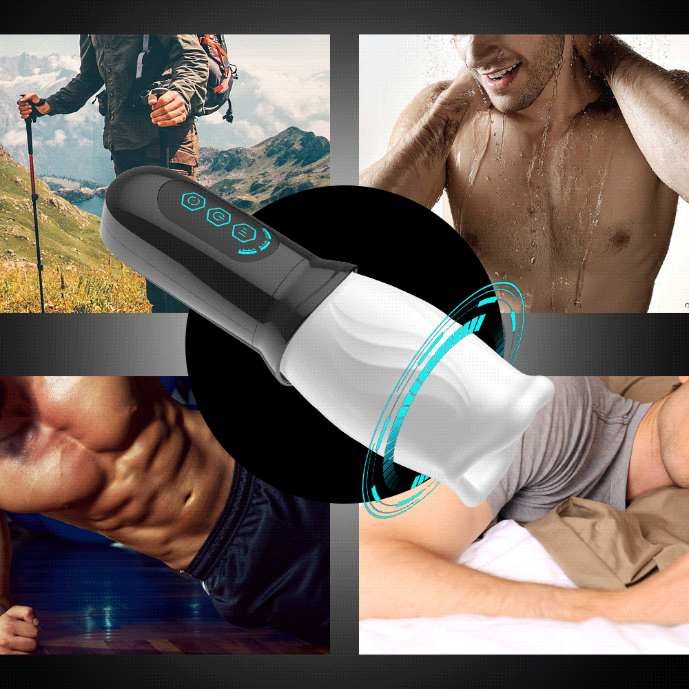 Automatic Rotating Vibrating Male Masturbator Penis Massage Vibrator Real Oral Sex Glans Delay Trainer Masturbation Toys for Men