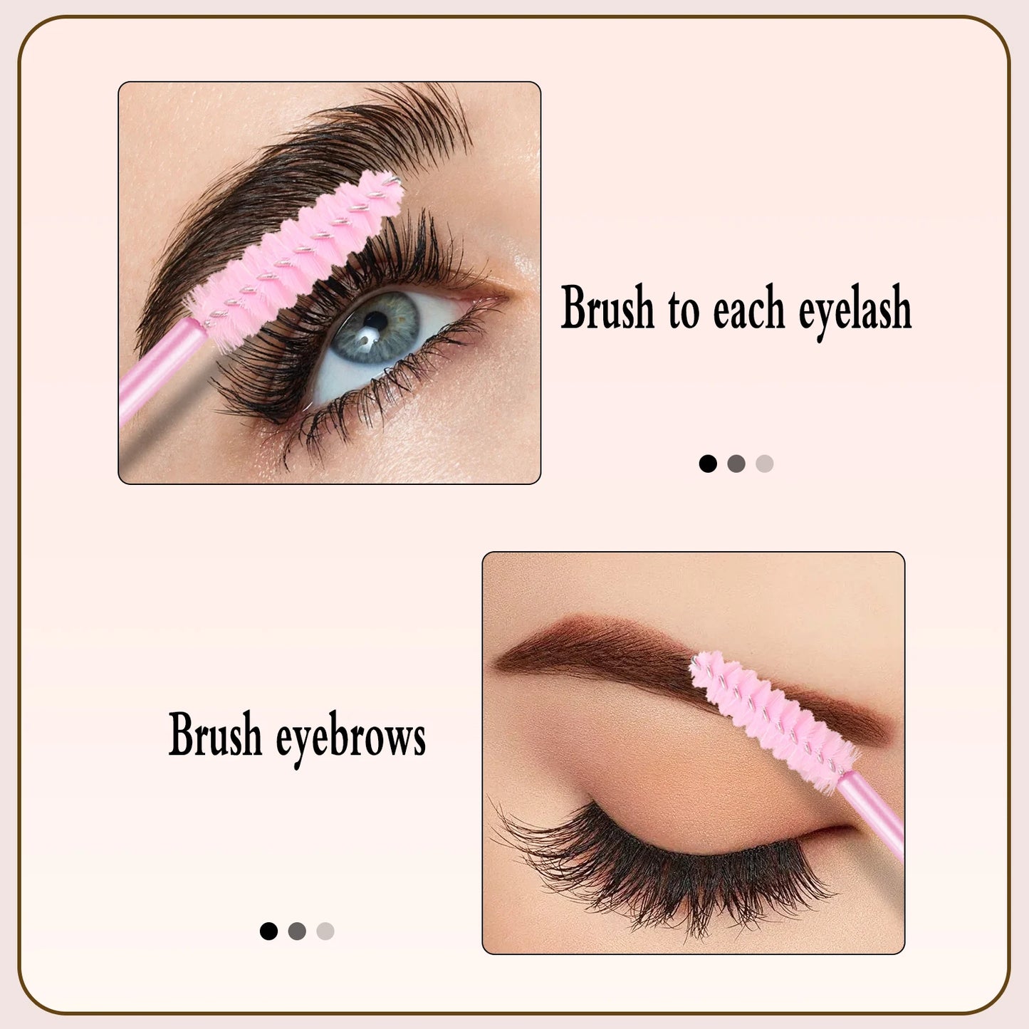 3pcs eyelash set - women's eyelash separator, eyelash curler, mascara, makeup wand, curling eyelashes, clear makeup tools
