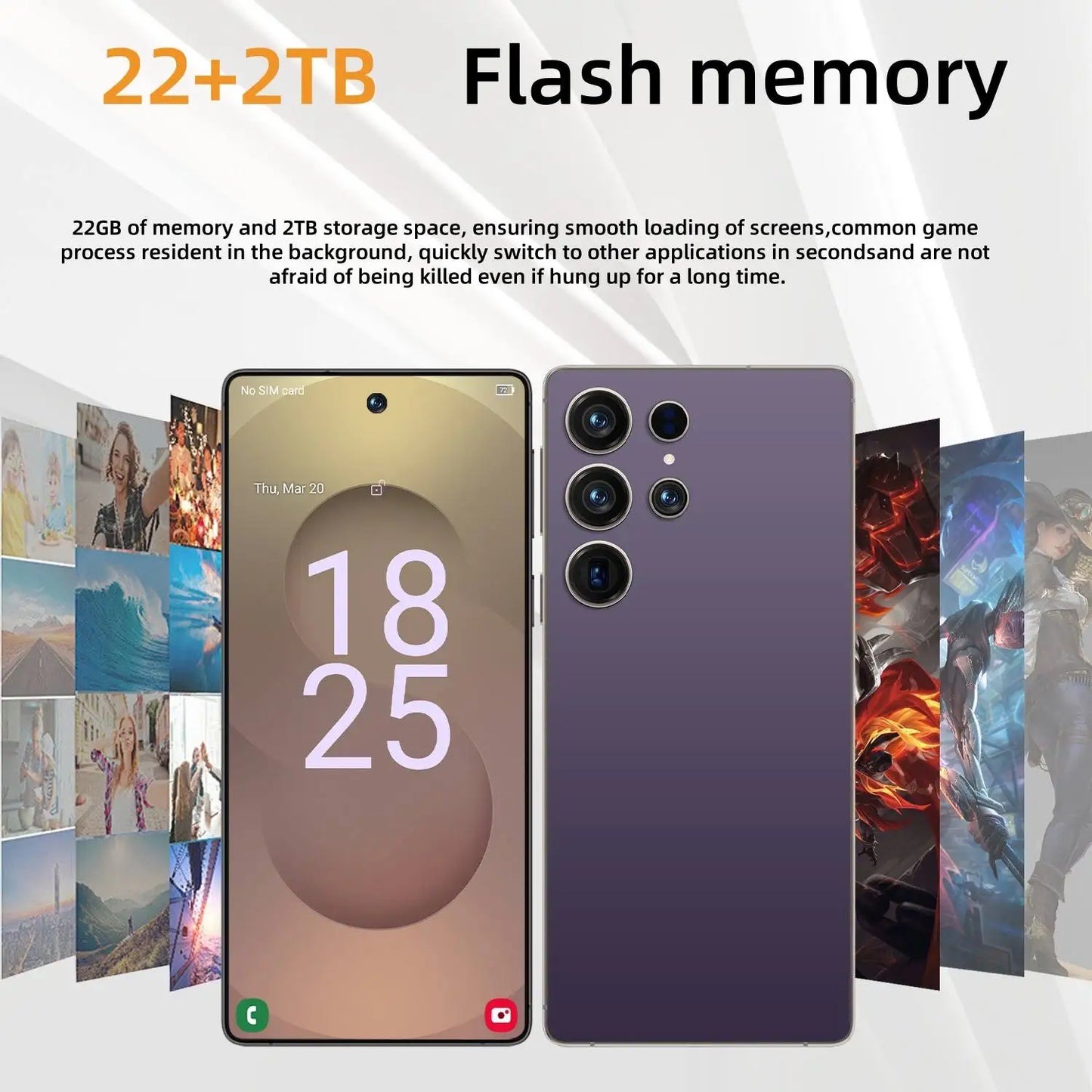 HOT 2025 new S25 Ultra original intelligent 5G dual card dual standby Android 14 system global version phones 8000mAh battery