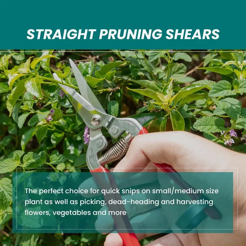 Gardening Hand Pruners - Micro-Tip Pruning Snips & Straight Florist Scissors | Leaf Trimmer Shears for Plant Care