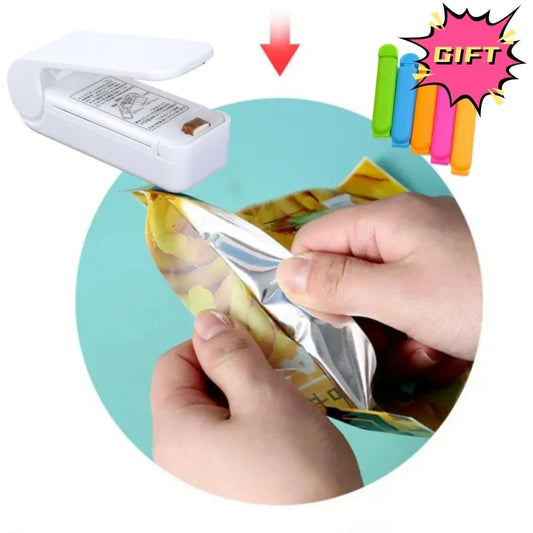 2024 Heat Bag Sealer Machine Package Sealer Bags Thermal Plastic Food Bag Closure Portable Sealing Packing Kitchen Accessories