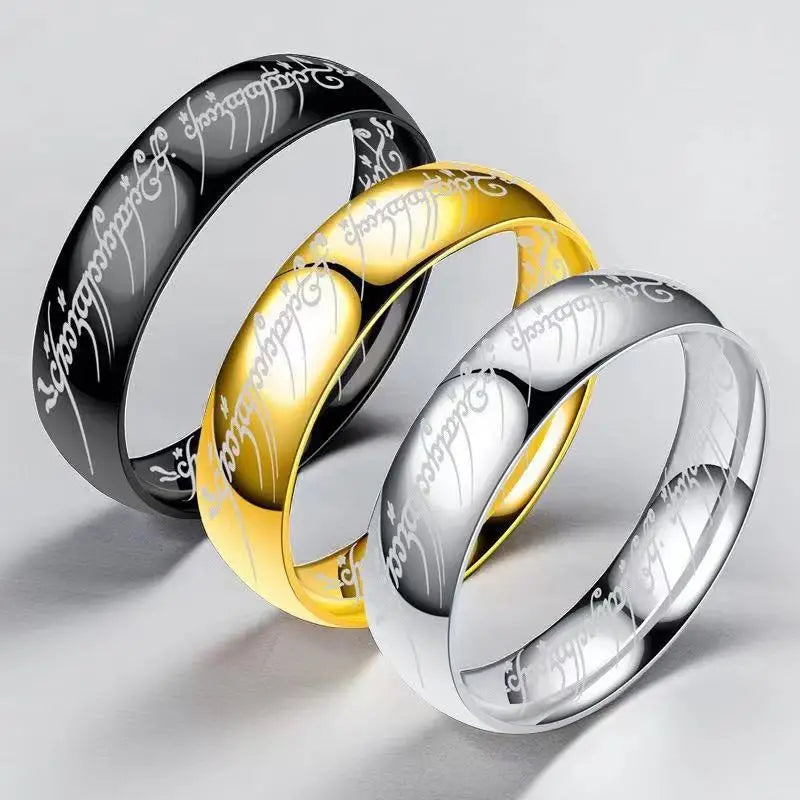 Stainless Steel Rings for Men Fashion Rings Exquisite Couples Wedding Titanium Steel Saturn Ring for Women's Jewelry Gift