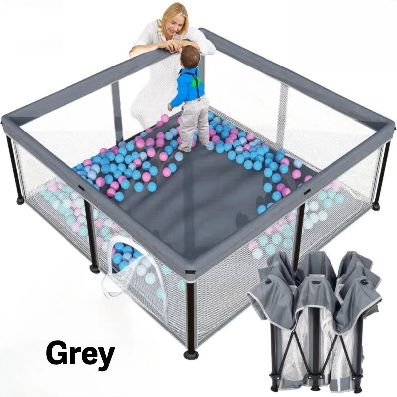 Foldable Baby Game Fence Portable Safety Enclosure for Home Crawling & Learning to Walk,  Protective Barrier Indoor/Outdoor Use