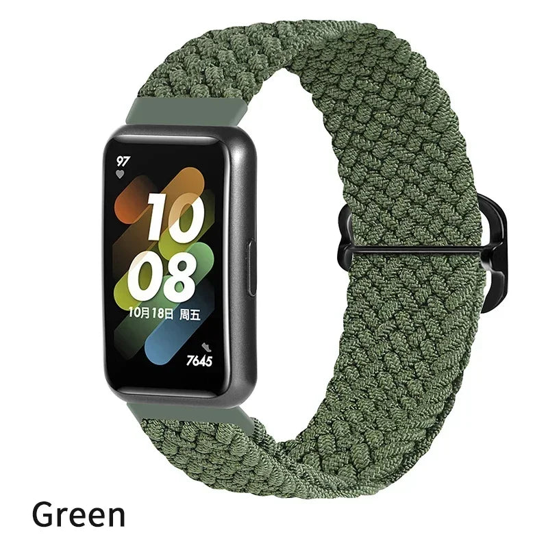 Strap For Huawei Band 7 Adjustable Elastic Nylon Braided Strap Men Women Replacement Bracelet Wristband For Huawei Band 7