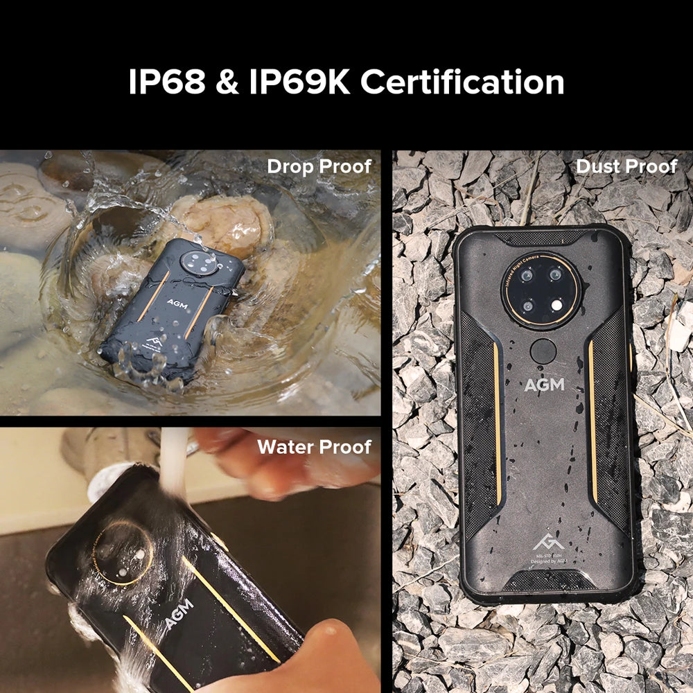 AGM H3 IP68/IP69K Waterproof Rugged Night Vision5.7" 5400mAh Android 11 NFC