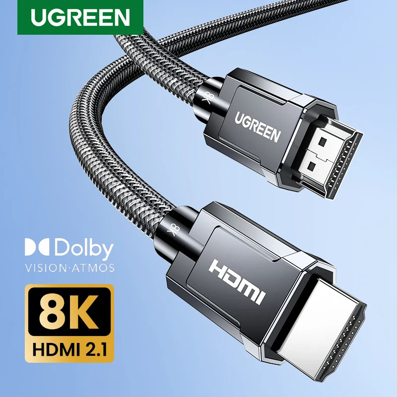 UGREEN 8K HDMI Cable 8K@60Hz for TV Box PS5 HDMI Ultra High Speed Certified Audio HDMI 2.1 Cable 48Gbps EARC Dolby Vision