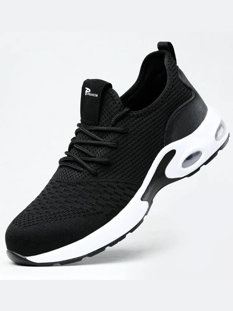 2025 Lightweight Men Safety Shoes Steel Toe Cap Work Sneakers Men Protective Shoes Anti-smash Anti-puncture Indestructible Shoes