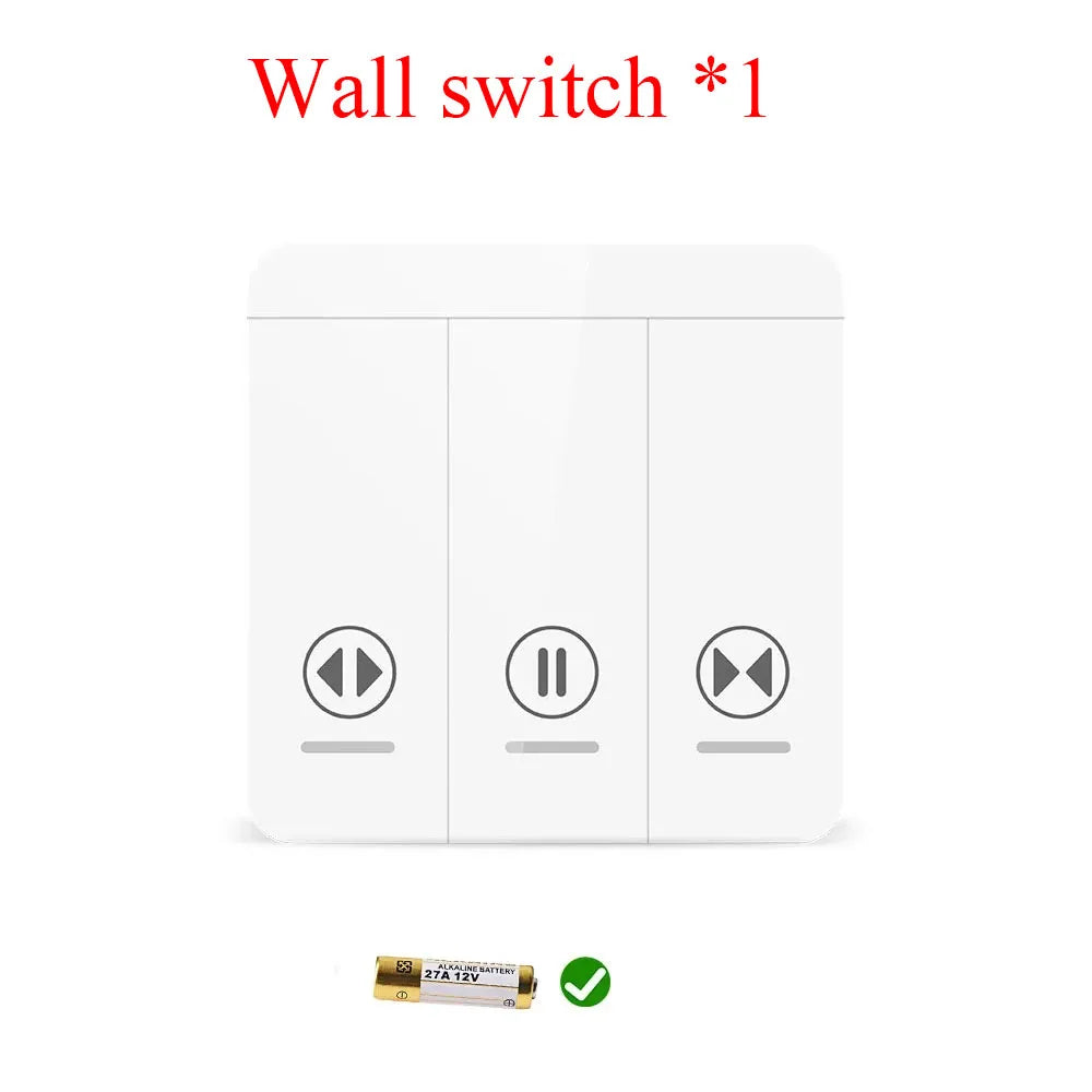 Tedeligo Tuya WiFi RF Smart Curtain Switch,110V 220V Roller Shutter Blinds Control Module with Wireless Remote,work with Alexa