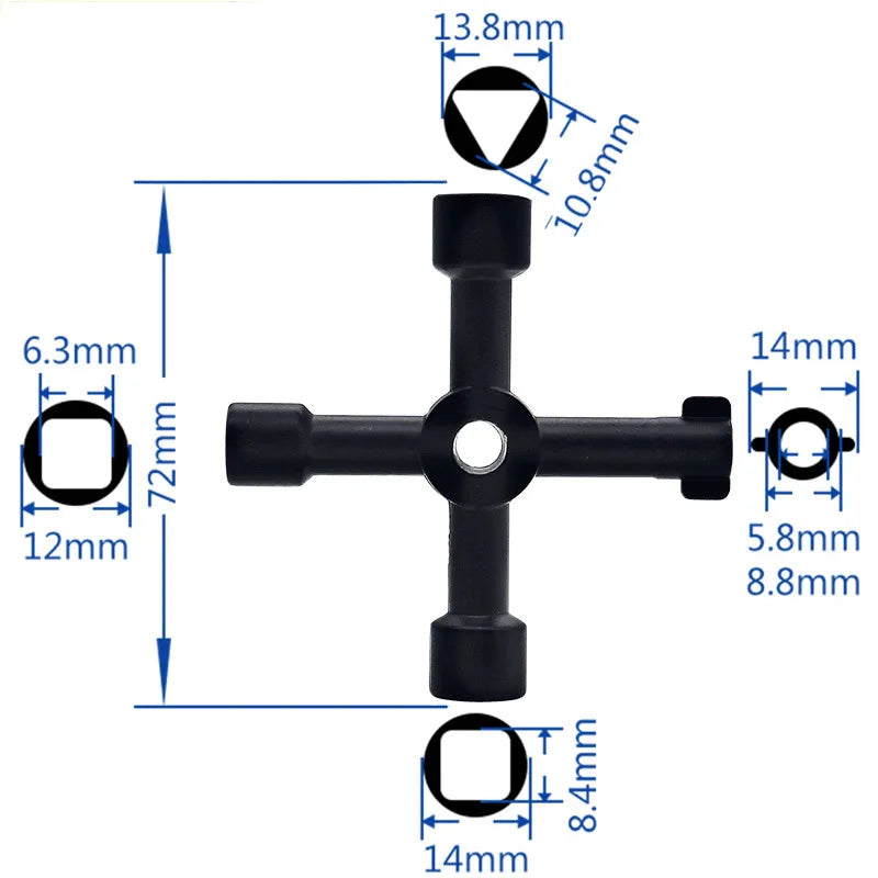 4-in-1 portable black hand screwdriver DIY socket screwdriver multi-functional tool combination