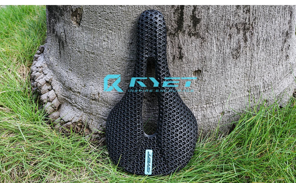 RYET 3D Printed Bike Carbon Saddle 140mm 143mm Super Light Road MTB Racing 3D/EVA  Saddles Bicycle Cushion Cycling Seating Part