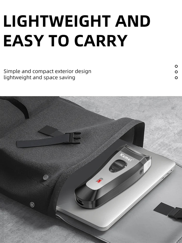 Kemei KM-9038 Foil Professional Electric Shaver Portable Razor Rechargeable Beard Trimmer USB Hair Shaving Machine for Men