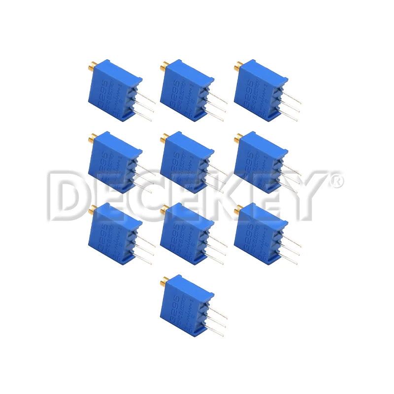 10PCS 3296W Potentiometer Precision Adjustable Resistance Multi-turn Trimming 1K 2K 5K 10K 100K 103 100R Trimmer Potentiometer