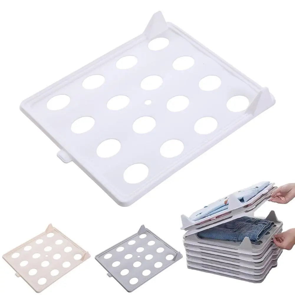 Stackable Shirt Organizer Boards Foldable Clothes Storage Space Saving Wardrobe Drawer Organizer for T Shirt Sweaters Closet Use