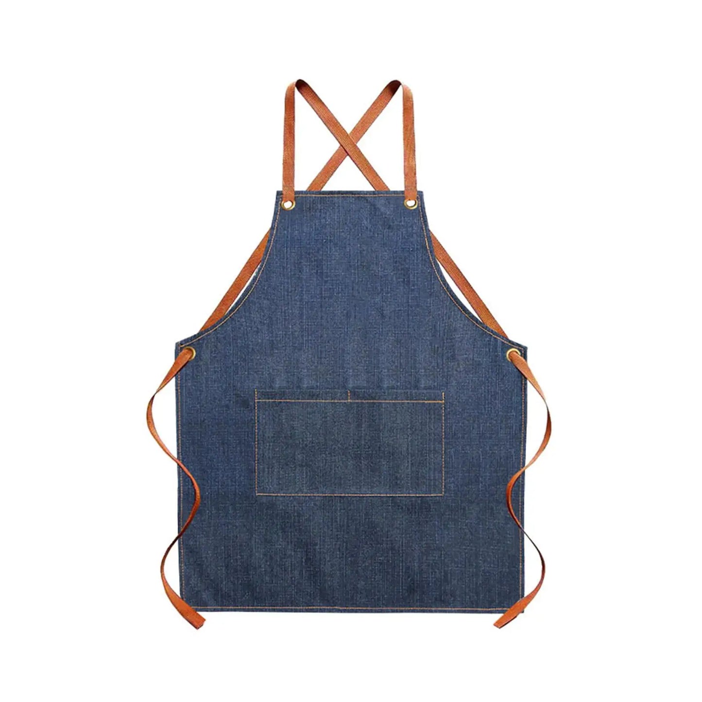 Kids Adult Bibs Adjustable Leather Straps Canvas Apron Cooking Apron for Gardening Hairdressing Pottery Cafes Bars