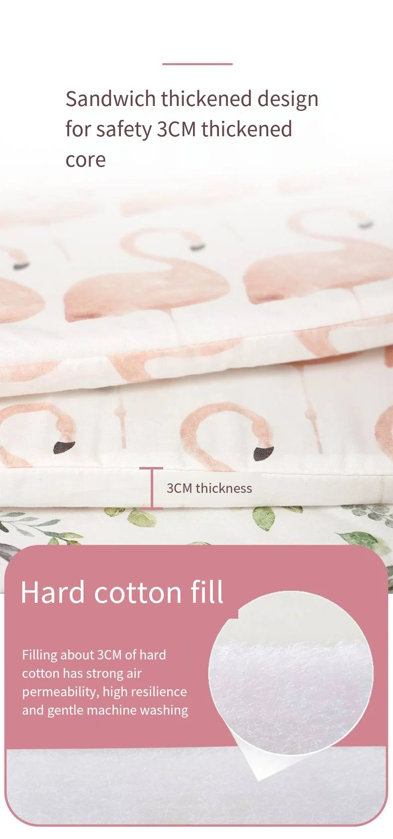 Four Seasons Universal Crib Around Baby Bed Bumper Newborn Bed Guardrail Anti-collision Removable Washable Baby Bed Safety Rails