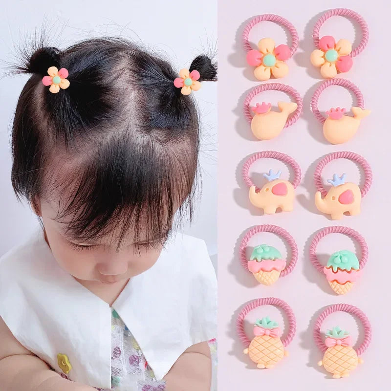 Children's Rubber Bands Do Not Harm Hair Girl Headbands Korean Baby Accessories Rings Tie Rubber Bands Little Girl Headbands