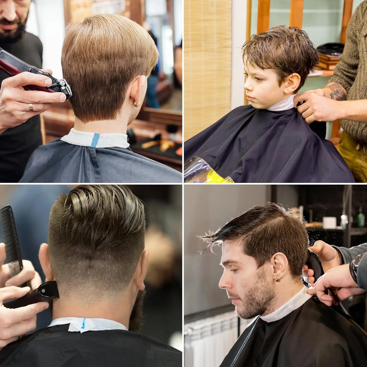 Professional Barber's Tools 3/8-Piece Set Hair Cutting Cape Neck Duster Hair Brush–Premium Salon Haircut Styling Accessories